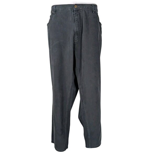 Sean John Mens Black Denim Jeans 48x28 Baggy Hip Hop Y2K Wide Straight Leg - Picture 1 of 16